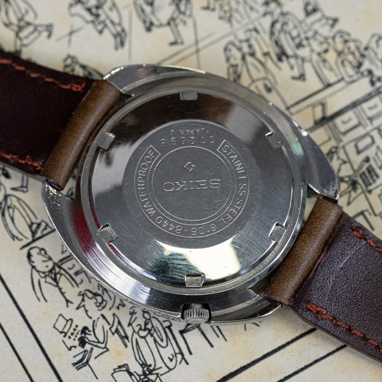 Montre vintage Seiko 5 Actus SS 6106 - 8440 - MONTRE A PAPY - Montre automatique seiko mod