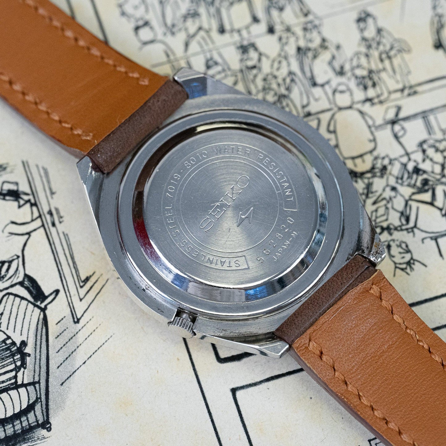 Montre vintage Seiko 5 Actus 7019 - 8010 - MONTRE A PAPY - Montre automatique seiko mod