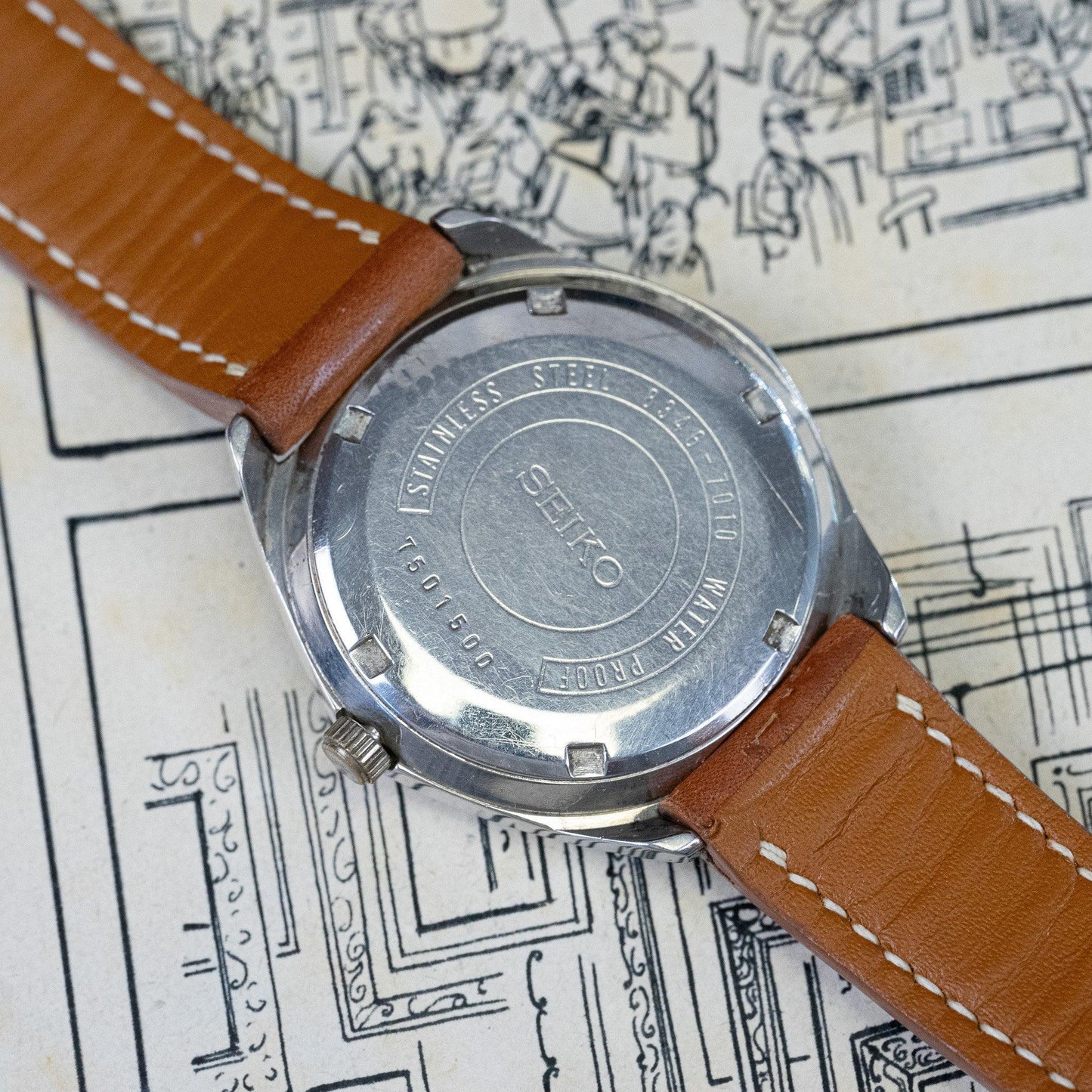 Montre vintage Seiko Business - A 8346 - 7010 - MONTRE A PAPY - Montre automatique seiko mod