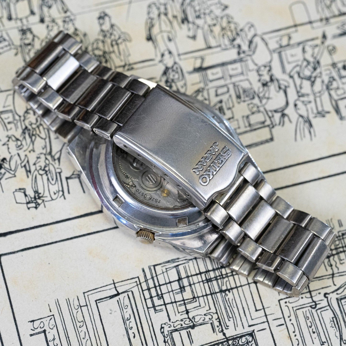 Montre vintage Seiko 5 7S26 - 0570 - MONTRE A PAPY - Montre automatique seiko mod