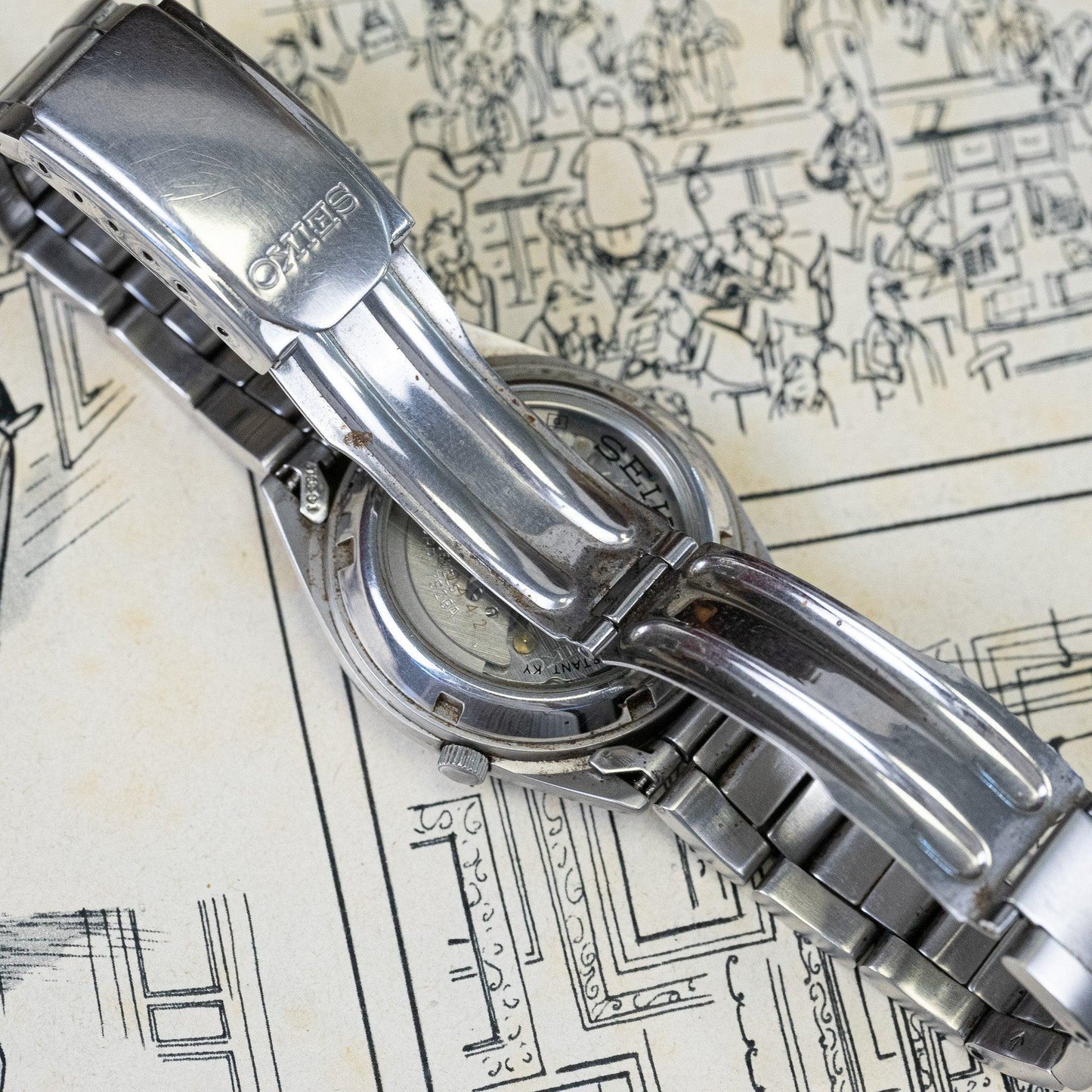 Montre vintage SEIKO 7S26 - 00D0 - MONTRE A PAPY - Montre automatique seiko mod