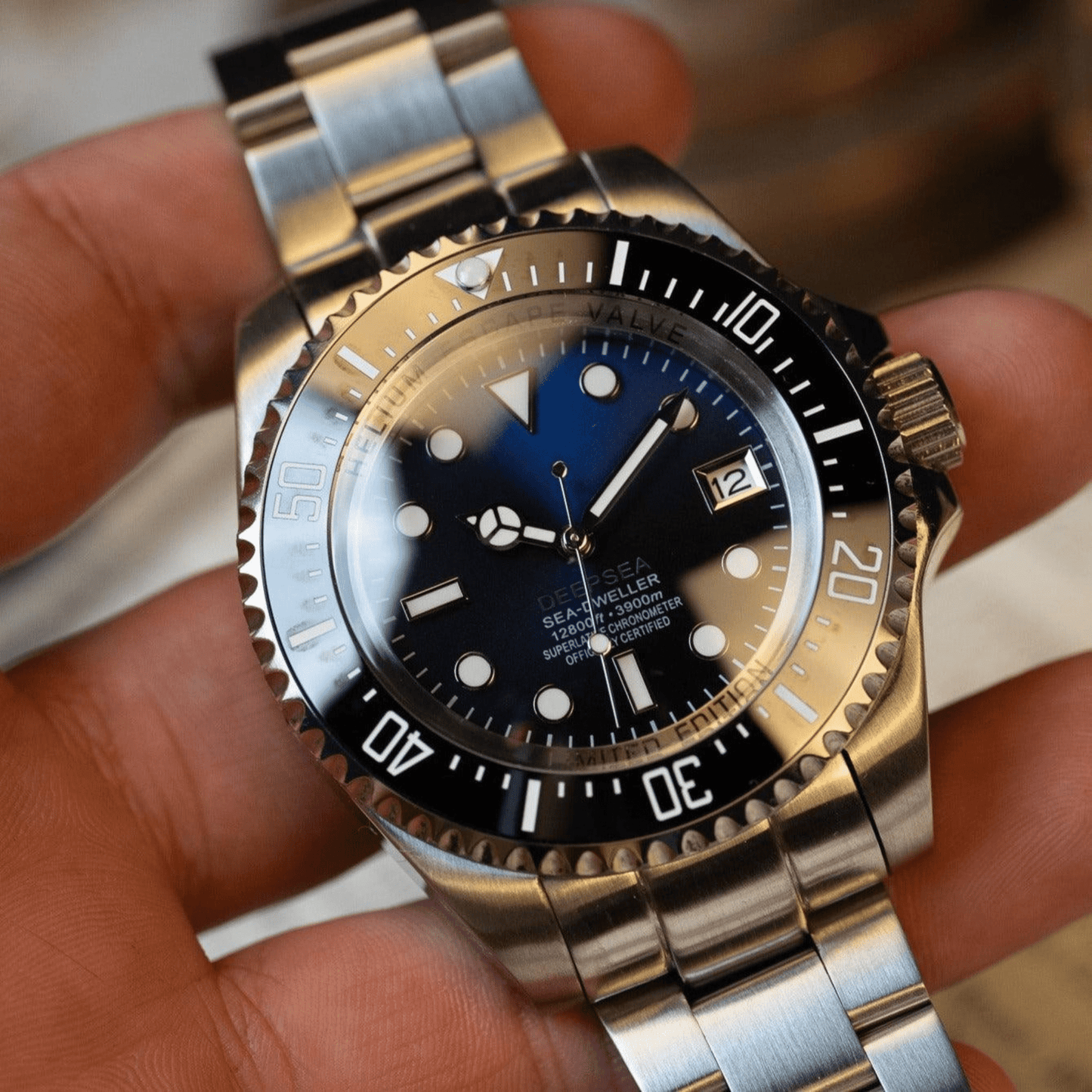 MOD SEA - DWELLER DEEP SEA BLUE - MONTRE A PAPY - Montre automatique seiko mod avec
