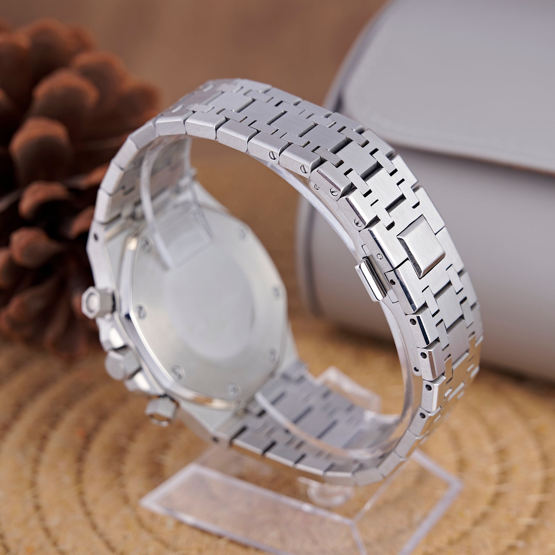 MOD OAK FULL SILVER - MONTRE A PAPY - Montre automatique seiko mod Avec