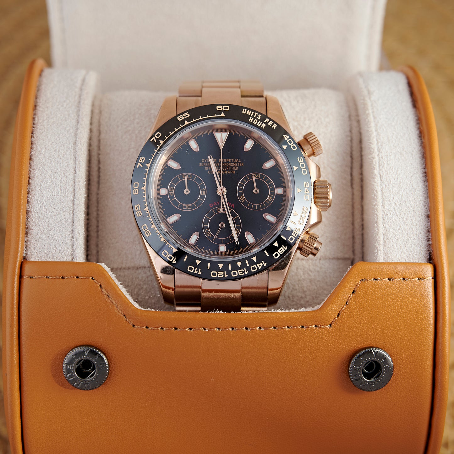 MOD DAYTO BLACK PINKGOLD - MONTRE A PAPY - Montre automatique seiko mod Avec