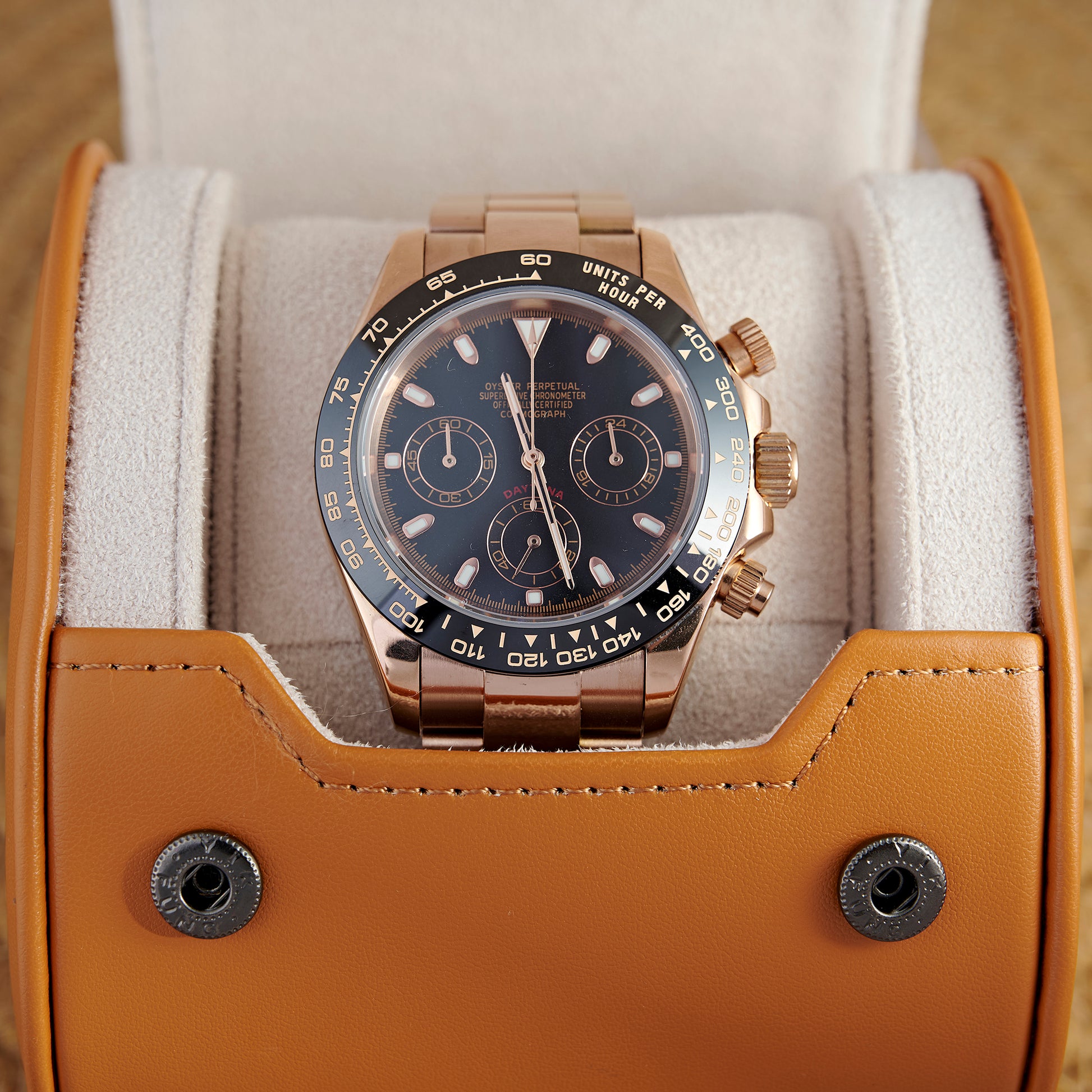 MOD DAYTO BLACK PINKGOLD - MONTRE A PAPY - Montre automatique seiko mod Avec