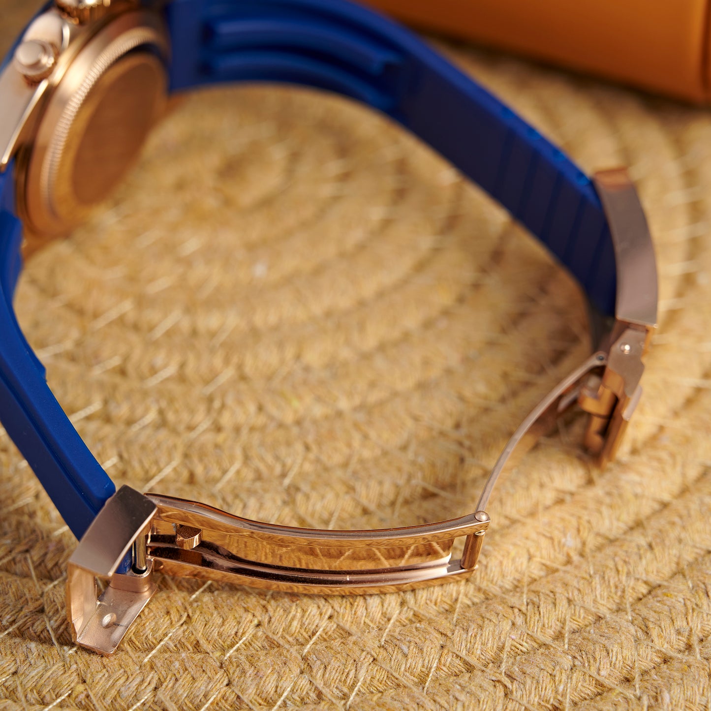 MOD DAYTO BLUE PINKGOLD RUBBER - MONTRE A PAPY - Montre automatique seiko mod Avec