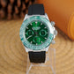 MOD DAYTO GREEN SILVER RUBBER - MONTRE A PAPY - Montre automatique seiko mod Avec