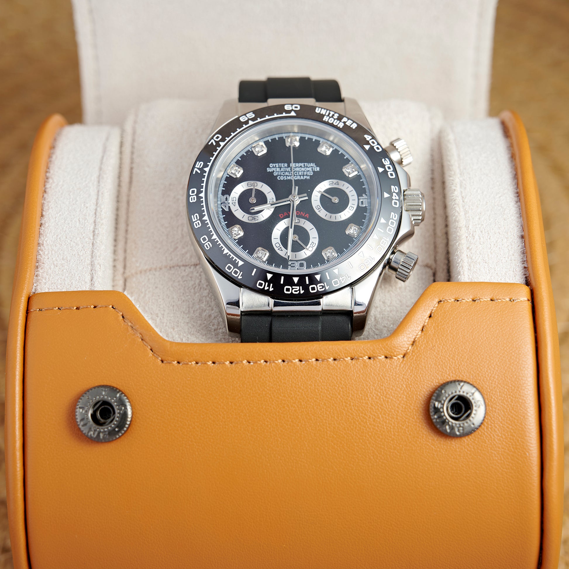 MOD DAYTO BLACK SILVER RUBBER - MONTRE A PAPY - Montre automatique seiko mod Avec