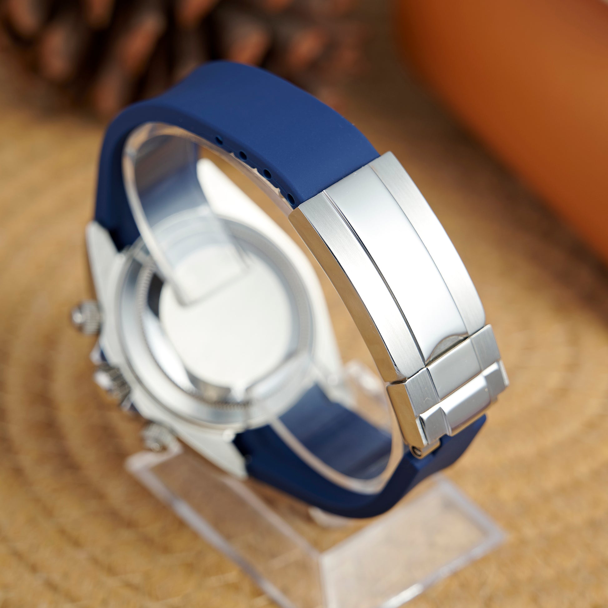 MOD DAYTO BLUE SILVER RUBBER - MONTRE A PAPY - Montre automatique seiko mod Avec