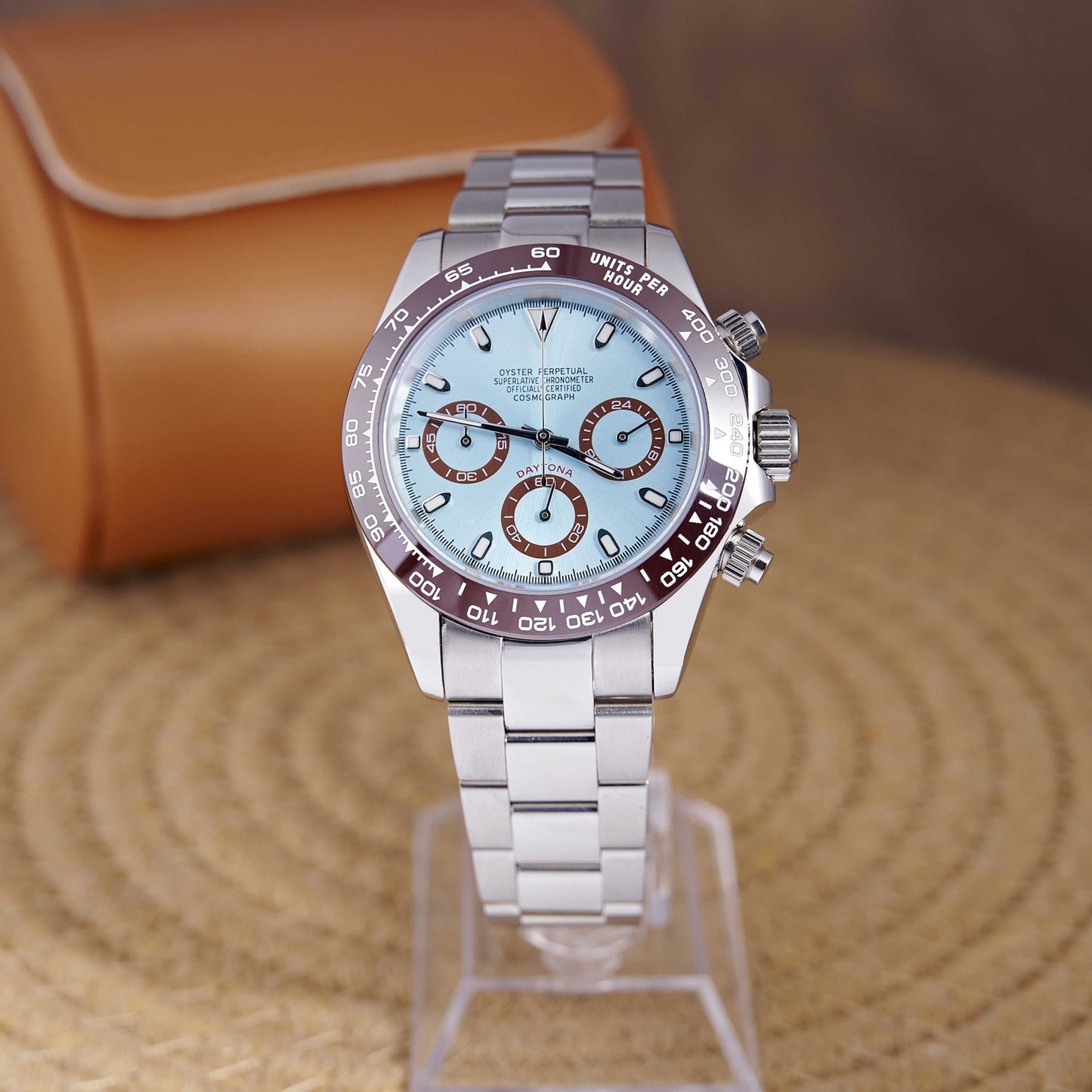 MOD DAYTO ICE BLUE BROWN - MONTRE A PAPY - Montre automatique seiko mod Avec