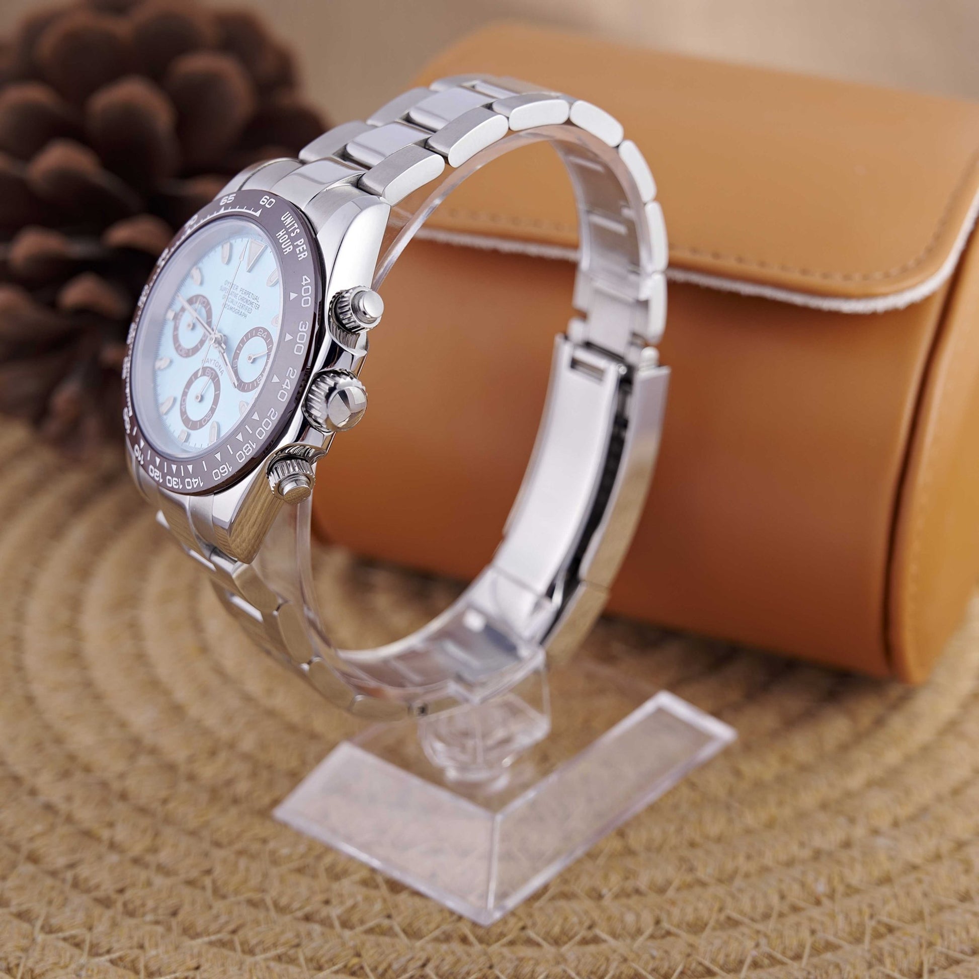 MOD DAYTO ICE BLUE BROWN - MONTRE A PAPY - Montre automatique seiko mod Avec