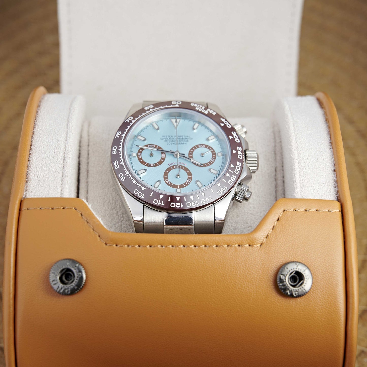 MOD DAYTO ICE BLUE BROWN - MONTRE A PAPY - Montre automatique seiko mod Avec