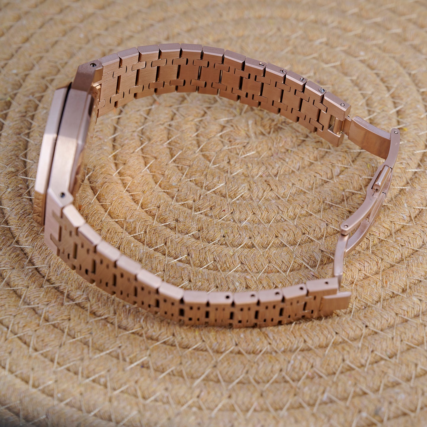 MOD OAK BLUE PINKGOLD - MONTRE A PAPY - Montre automatique seiko mod Avec