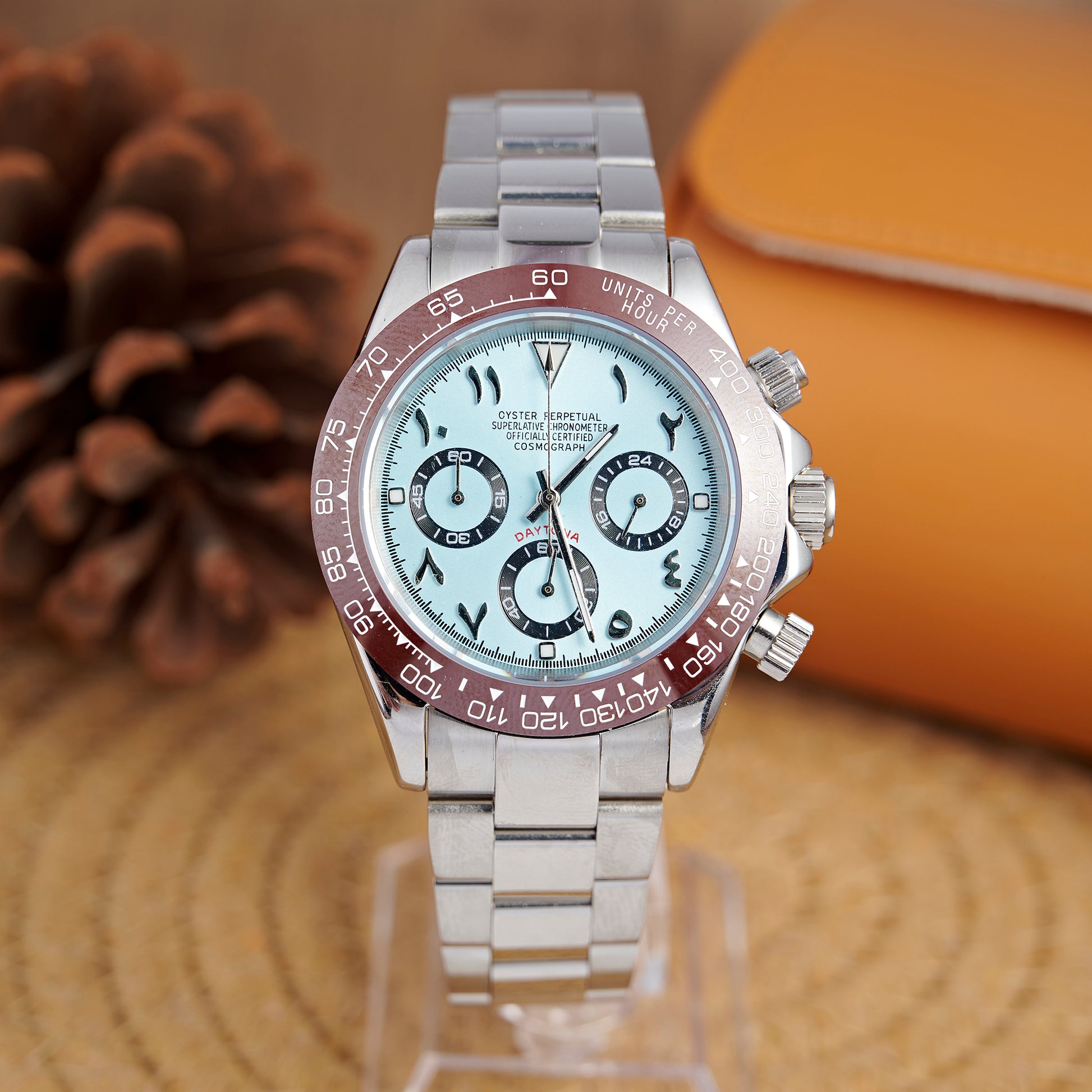 MOD DAYTO ARABIC ICE BLUE BROWN - MONTRE A PAPY - Montre automatique seiko mod Avec