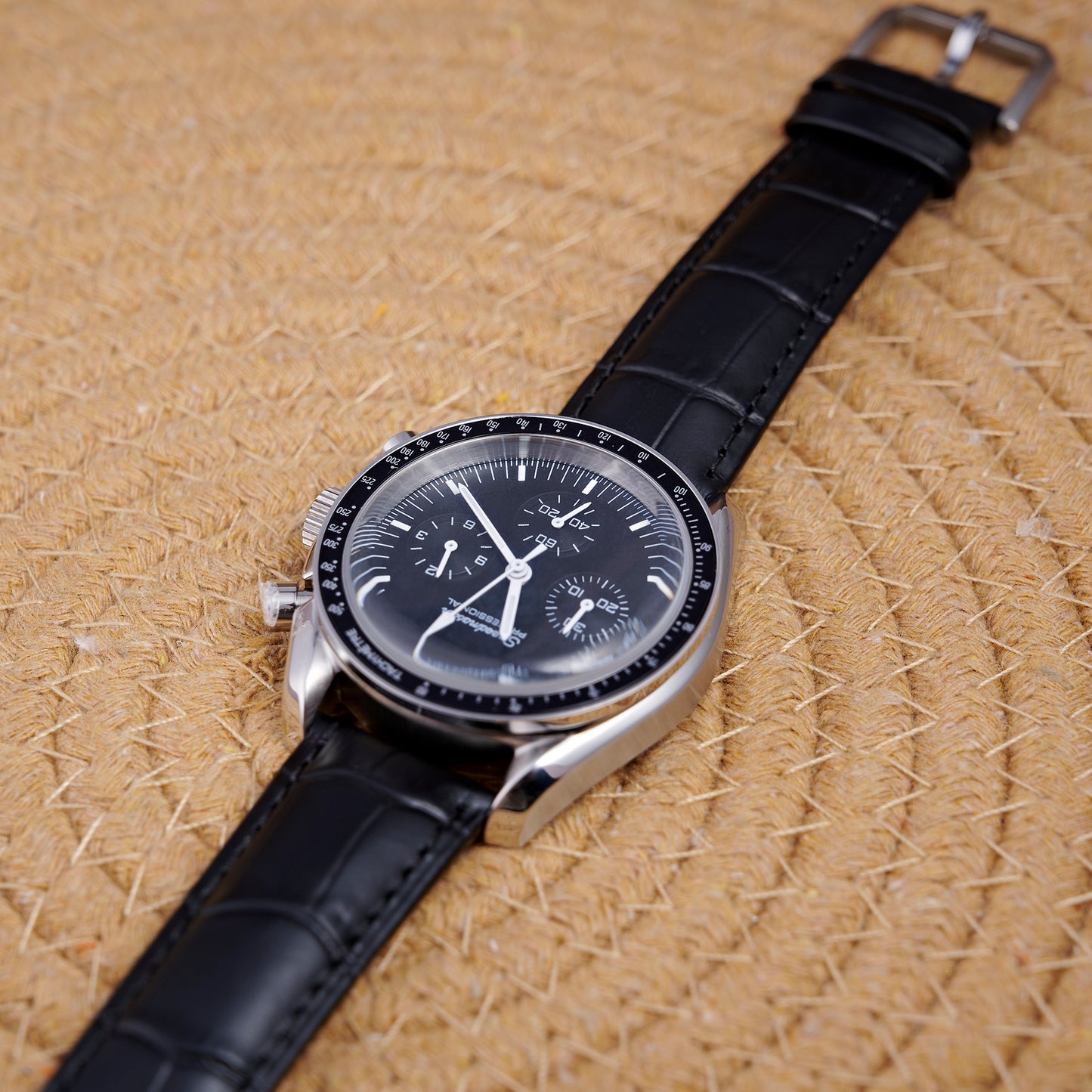 MOD SPEED BLACK CUIR - MONTRE A PAPY - Montre automatique seiko mod Avec