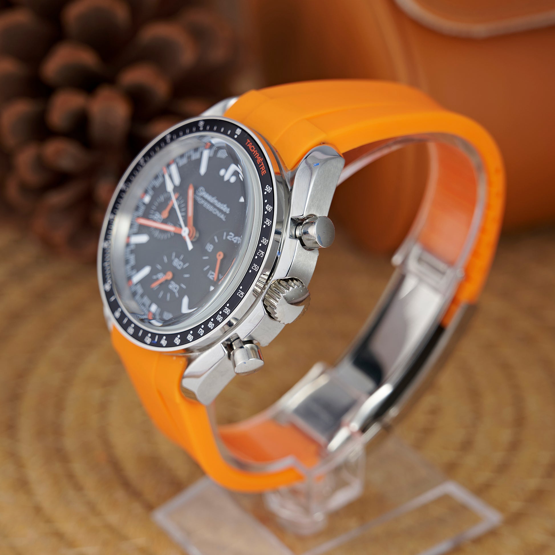 MOD SPEED ULTRAMAN RUBBER ORANGE - MONTRE A PAPY - Montre automatique seiko mod Avec