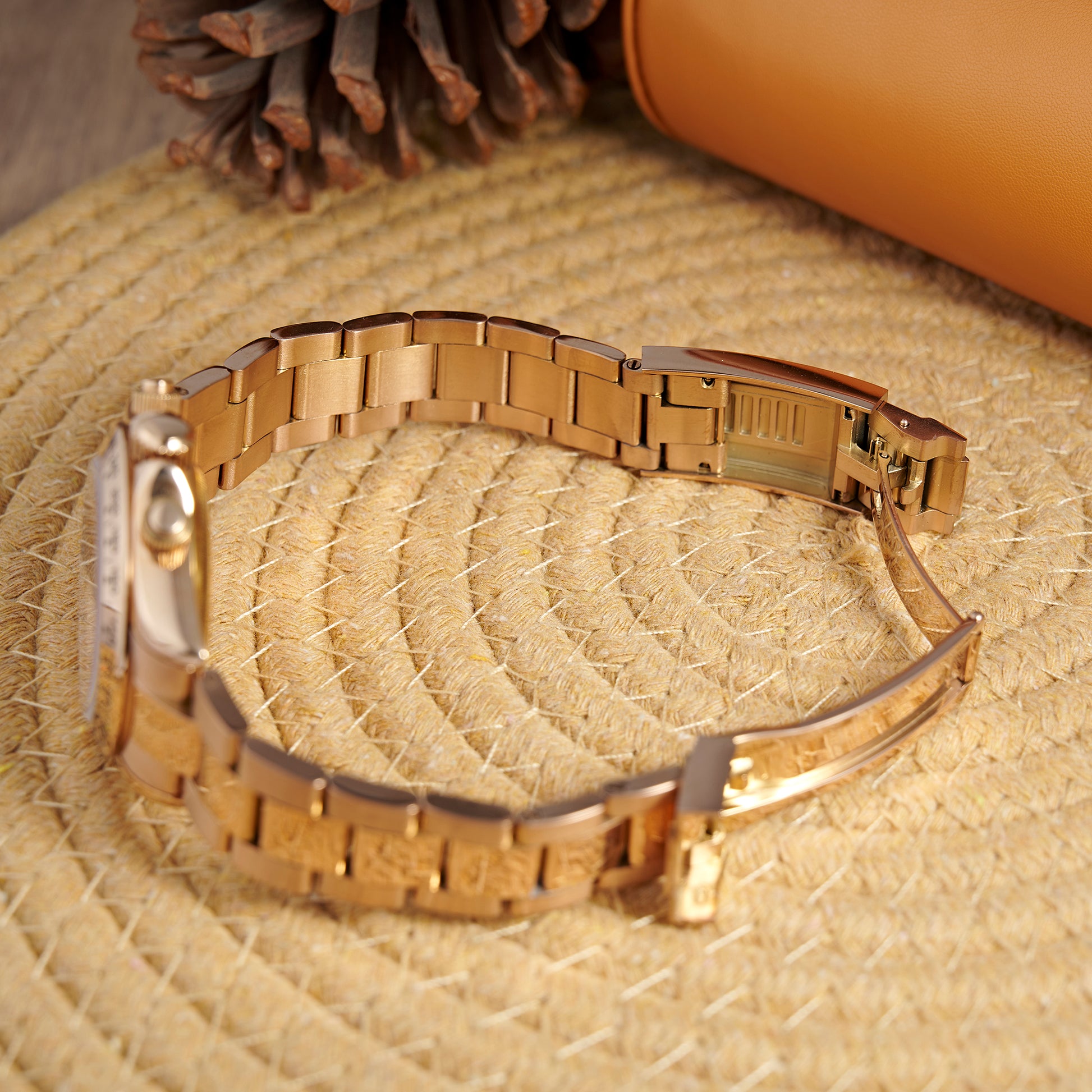 MOD DAYTO BROWN PINKGOLD - MONTRE A PAPY - Montre automatique seiko mod Avec