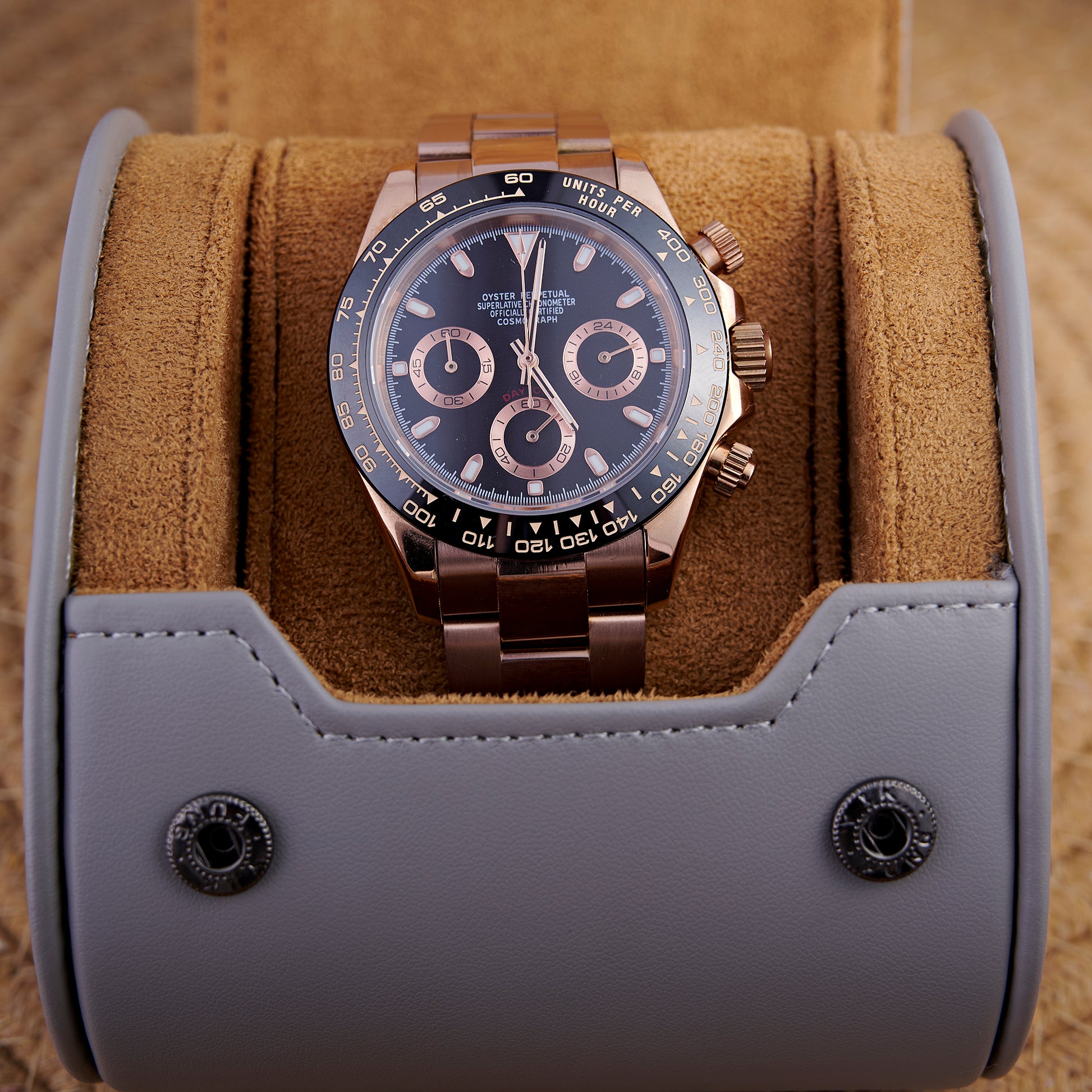 MOD DAYTO BLACK PINKGOLD - MONTRE A PAPY - Montre automatique seiko mod Avec