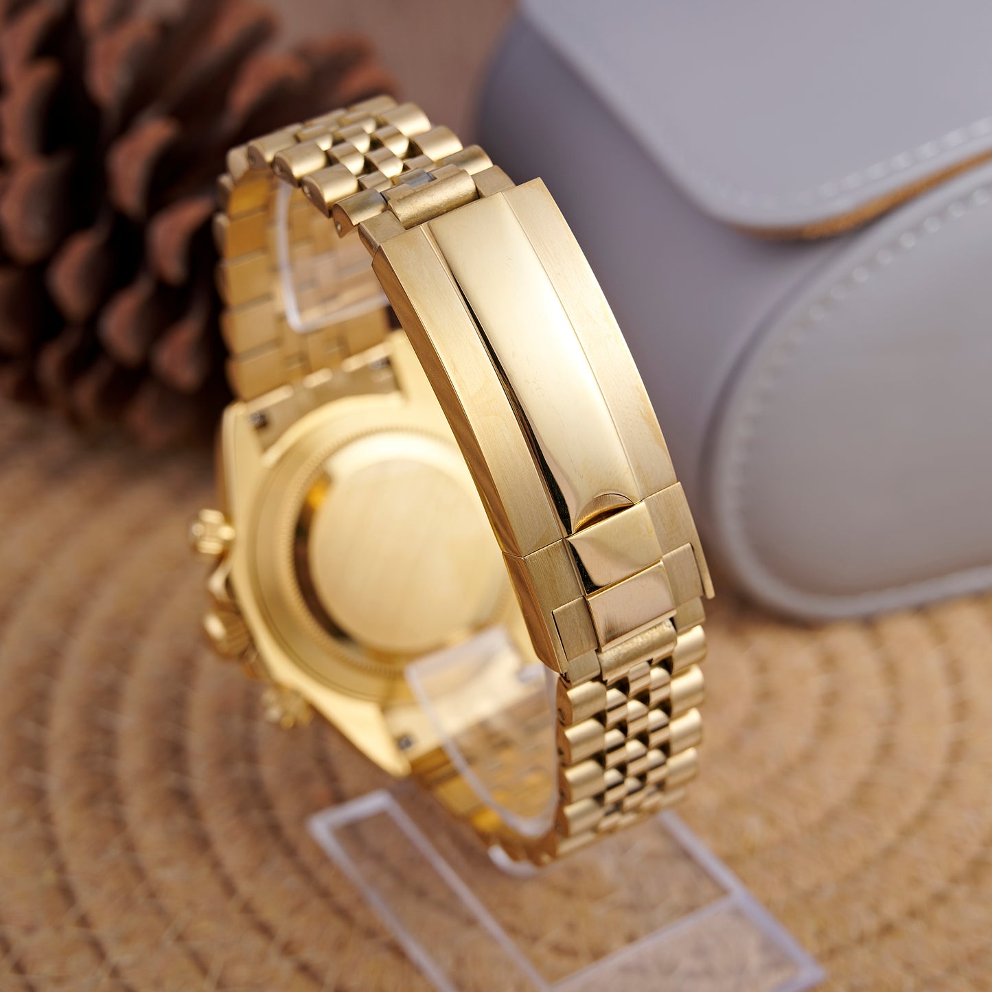 MOD DAYTO BLACK GOLD STRASS JUB - MONTRE A PAPY - Montre automatique seiko mod Avec