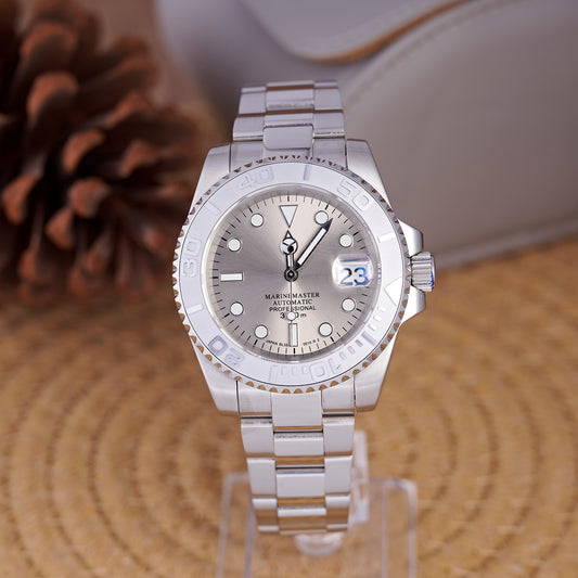 MOD YACHT FULL SILVER - MONTRE A PAPY - Montre automatique seiko mod avec