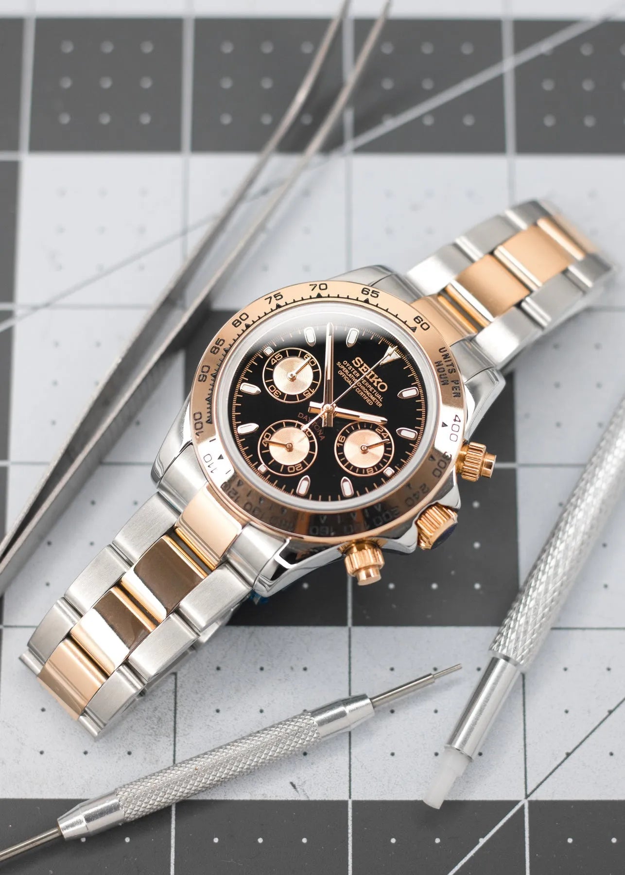 MOD DAYTONA - TWO TONE ROSE GOLD BLACK