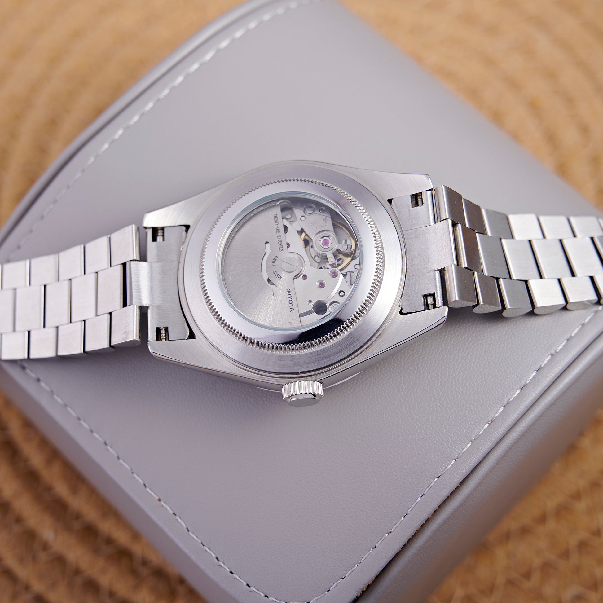 MOD DAYDATE BLUE - MONTRE A PAPY - Montre automatique seiko mod avec