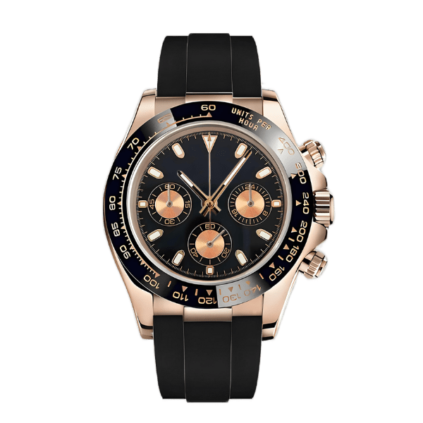 DAYTO MOD - PINK GOLD BLACK VK63 - MONTRE A PAPY - Montre automatique seiko mod mczr_price_299