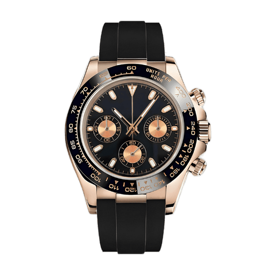 DAYTO MOD - PINK GOLD BLACK VK63 - MONTRE A PAPY - Montre automatique seiko mod mczr_price_299