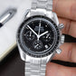 MOD SPEEDMASTER DATE - BLACK - MONTRE A PAPY - Montre automatique seiko mod