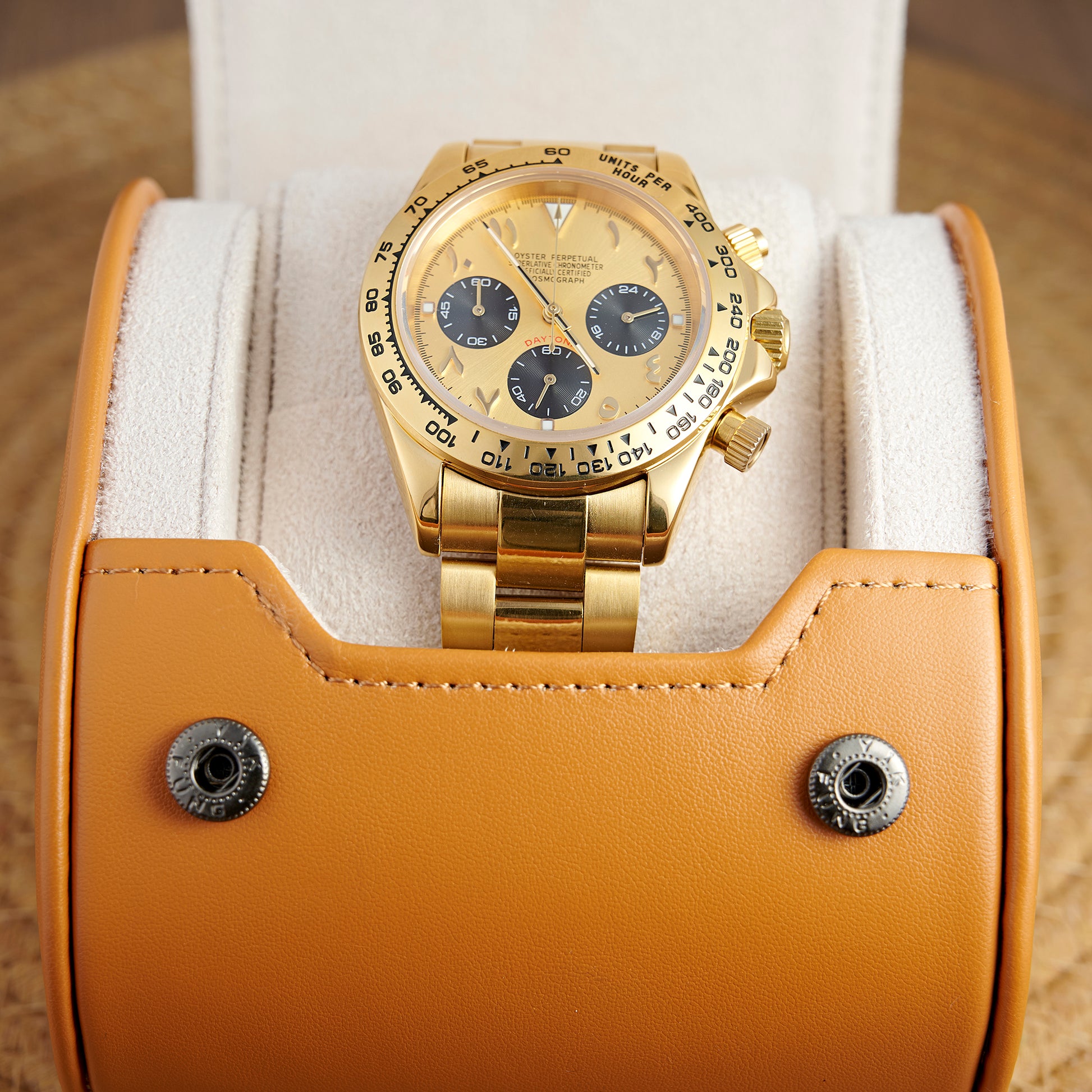 MOD DAYTO ARABIC FULL GOLD - MONTRE A PAPY - Montre automatique seiko mod Avec