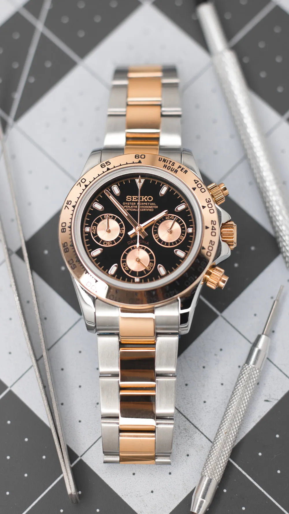 MOD DAYTONA - TWO TONE ROSE GOLD BLACK