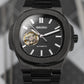 MOD NAUTILUS - BLACK OPEN HEART - MONTRE A PAPY - Montre automatique seiko mod