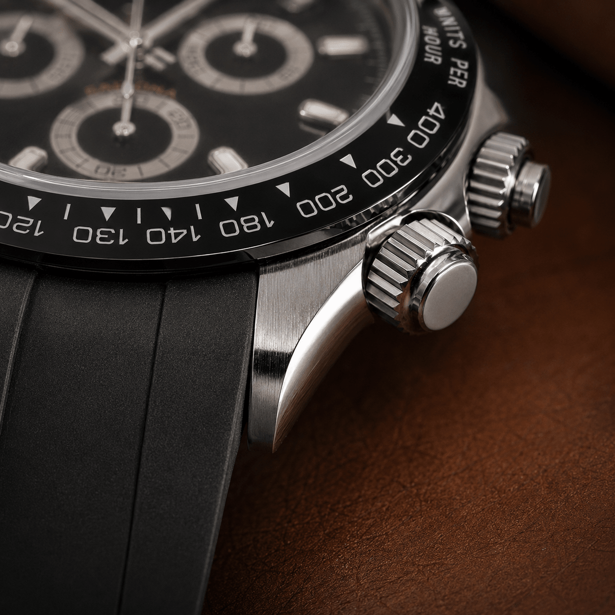 DAYTO MOD - BLACK RUBBER VK63 - MONTRE A PAPY - Montre automatique seiko mod Montre configuree