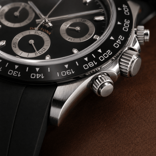 DAYTO MOD - BLACK RUBBER VK63 - MONTRE A PAPY - Montre automatique seiko mod Montre configuree