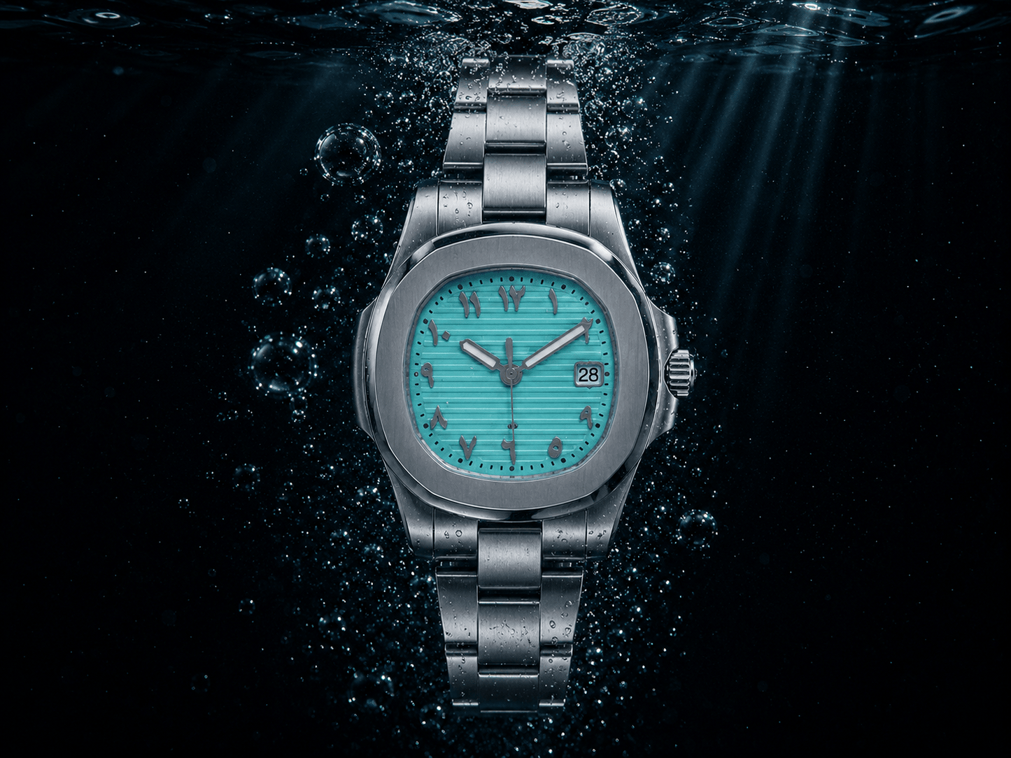 NAUT MOD - TIFFANY BLUE - MONTRE A PAPY - Montre automatique seiko mod Montre configuree
