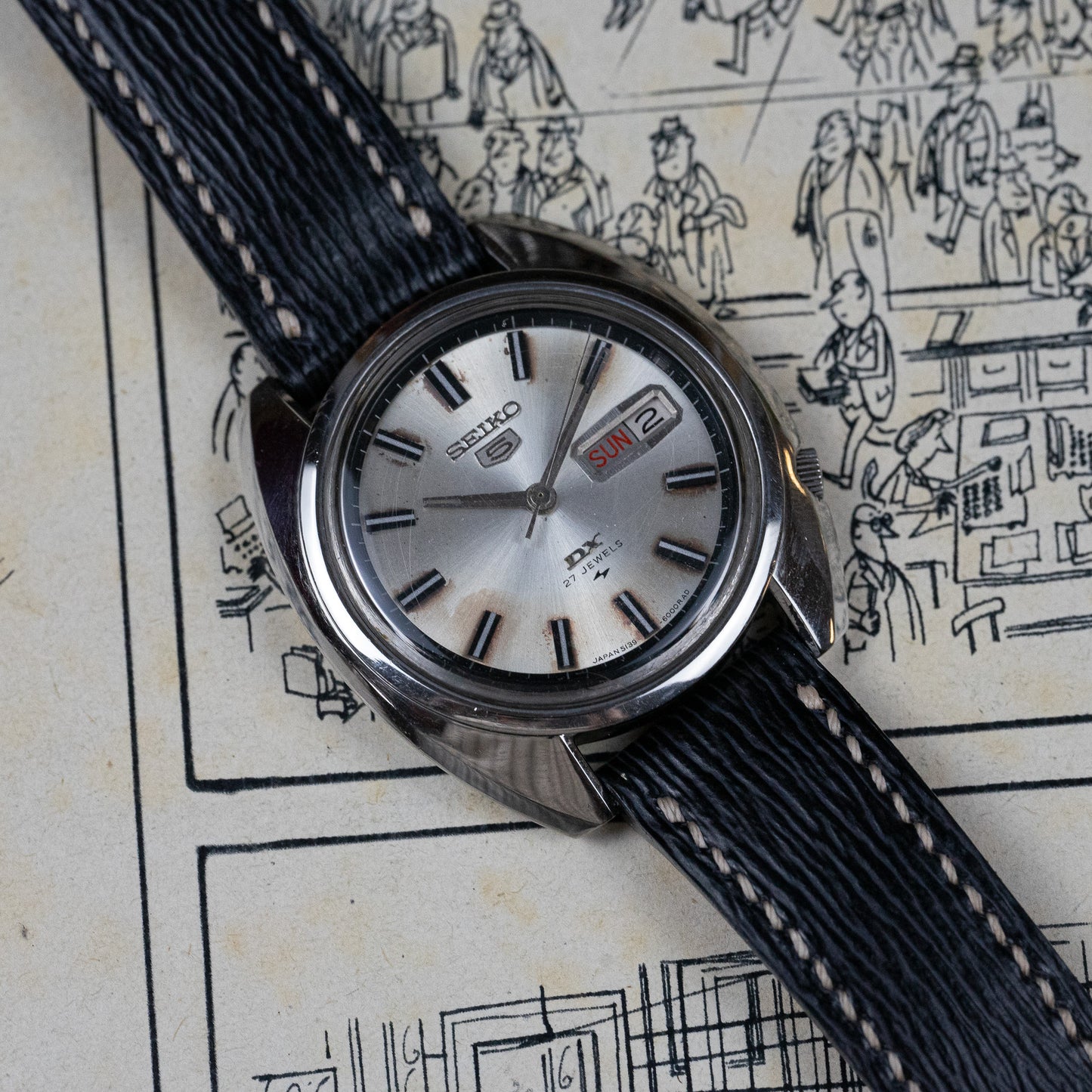 Montre vintage SEIKO 5 5139 - 6000 - MONTRE A PAPY - Montre automatique seiko mod