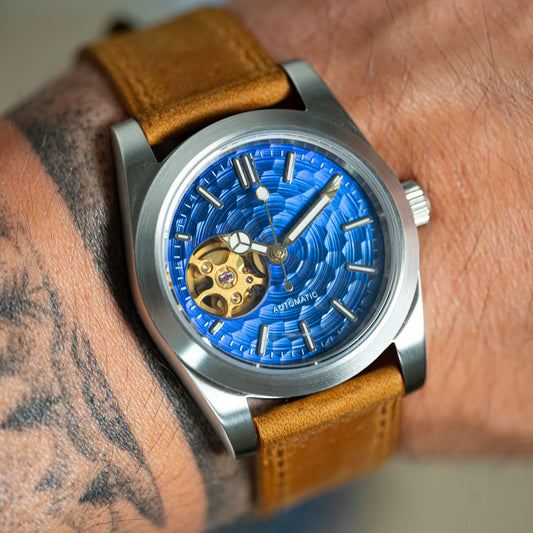 MOD DATE JUST - BLUE MOON OPEN HEART - MONTRE A PAPY - Montre automatique seiko mod