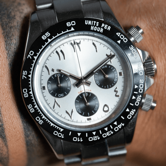 MOD DAYTONA - ARABIC PANDA VK63 - MONTRE A PAPY - Montre automatique seiko mod avec