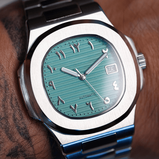 MOD NAUTILUS - ARABIC TIFFANY - MONTRE A PAPY - Montre automatique seiko mod avec