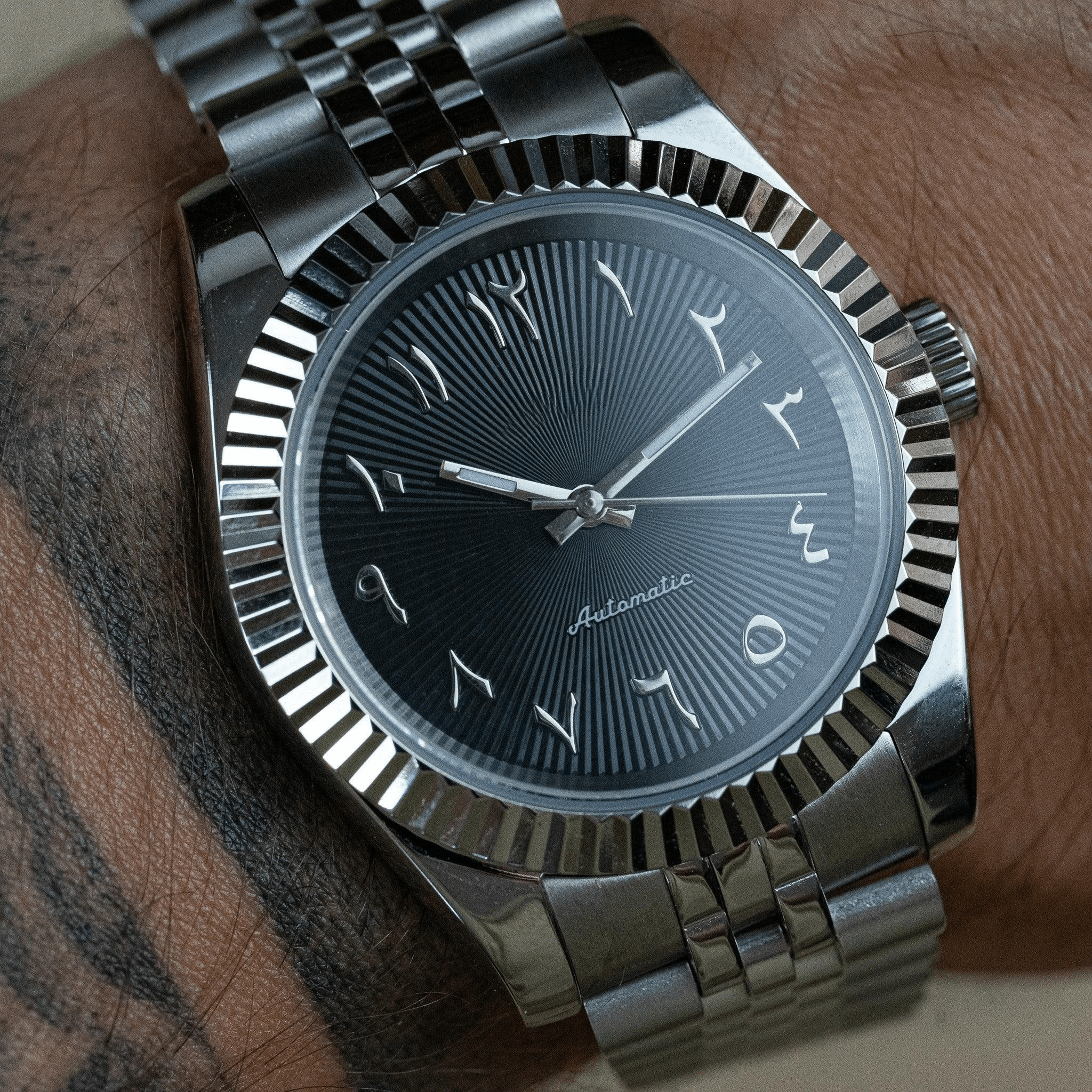 MOD DJ - ARABIC BLACK NO DATE - MONTRE A PAPY - Montre automatique seiko mod avec