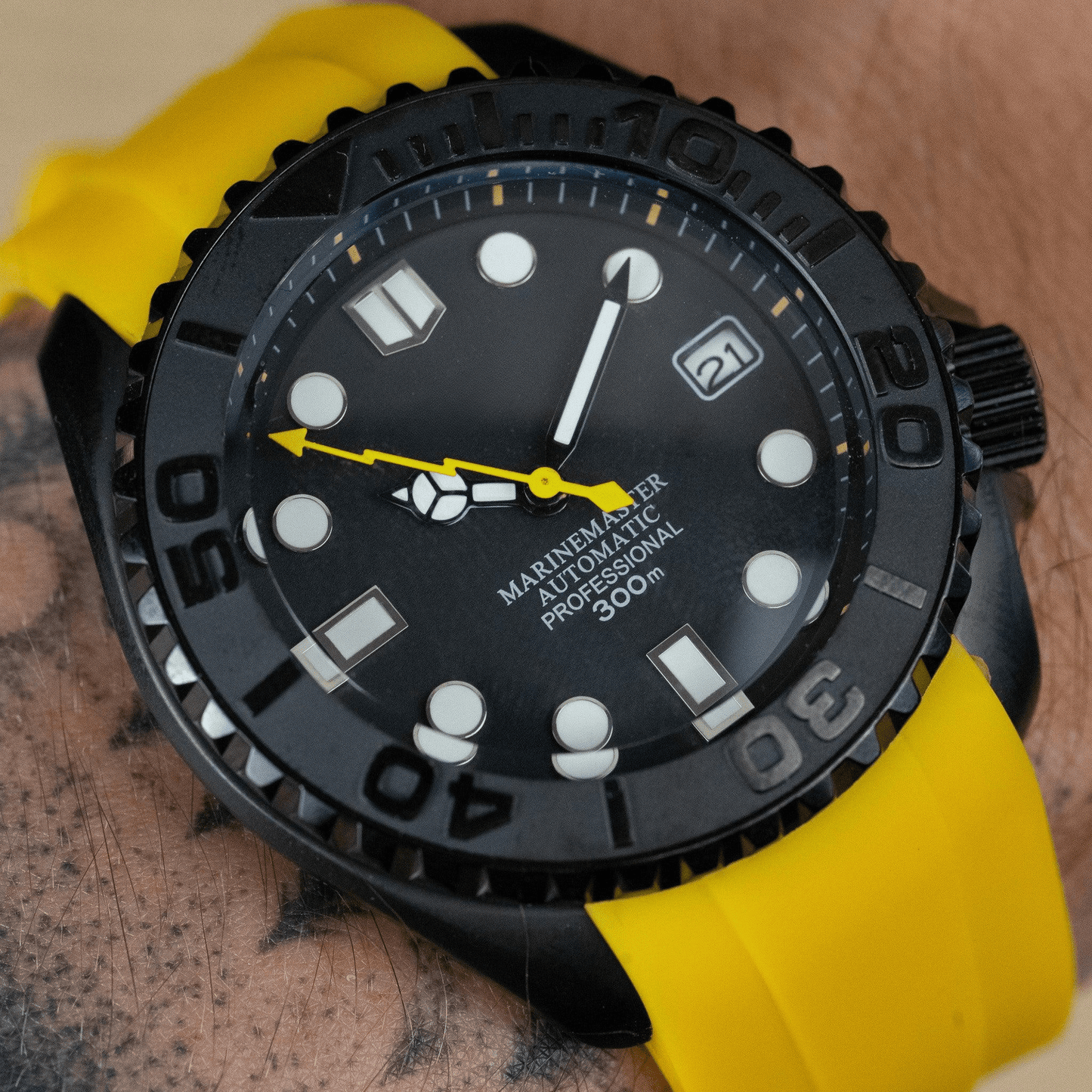 MOD KX YELLOW MASTER - MONTRE A PAPY - Montre automatique seiko mod avec
