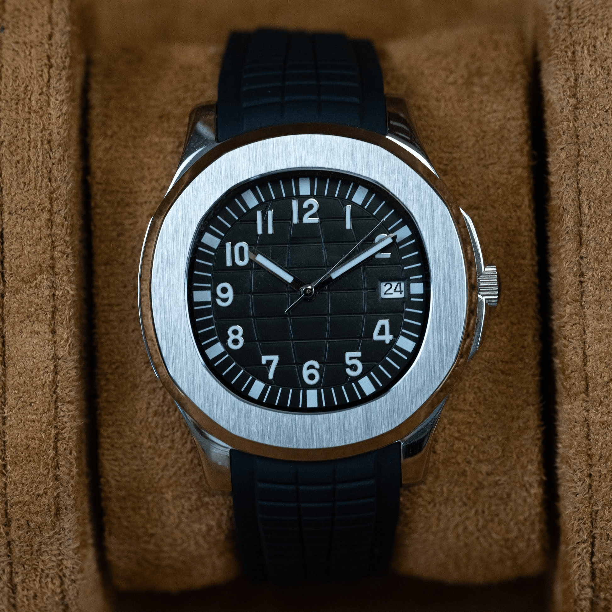 MOD AQUANAUT - BLACK - MONTRE A PAPY - Montre automatique seiko mod avec