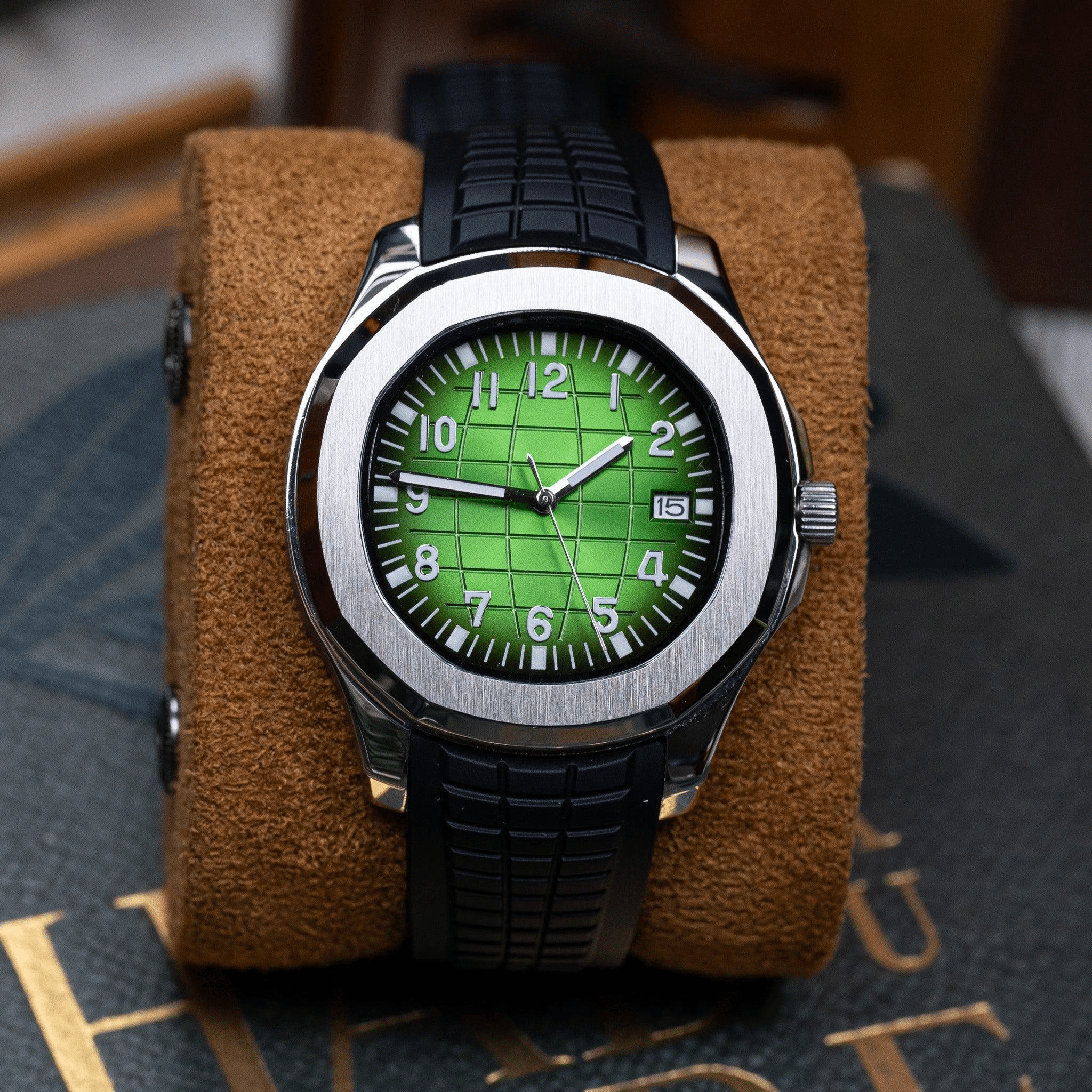 MOD AQUANAUT - GREEN - MONTRE A PAPY - Montre automatique seiko mod avec