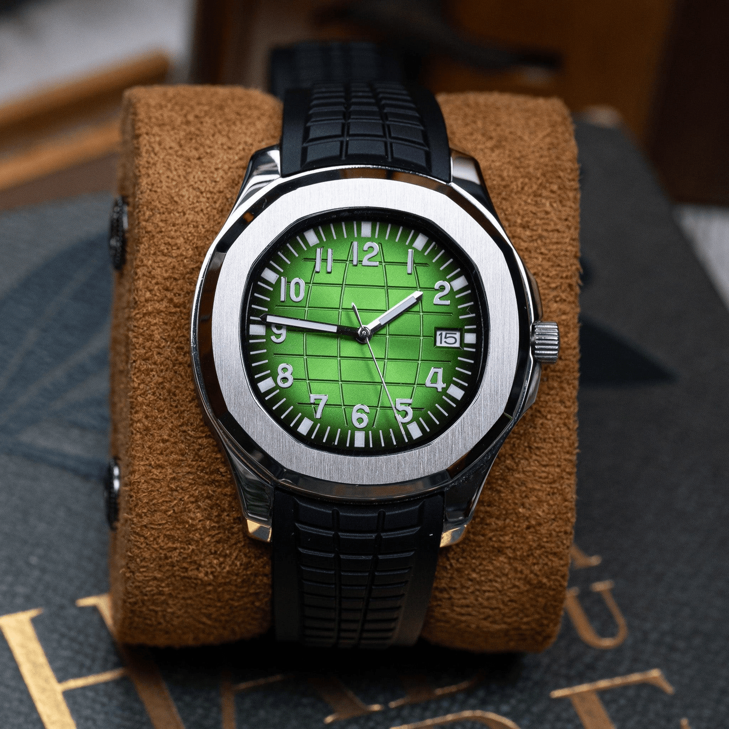 MOD AQUANAUT - GREEN - MONTRE A PAPY - Montre automatique seiko mod avec