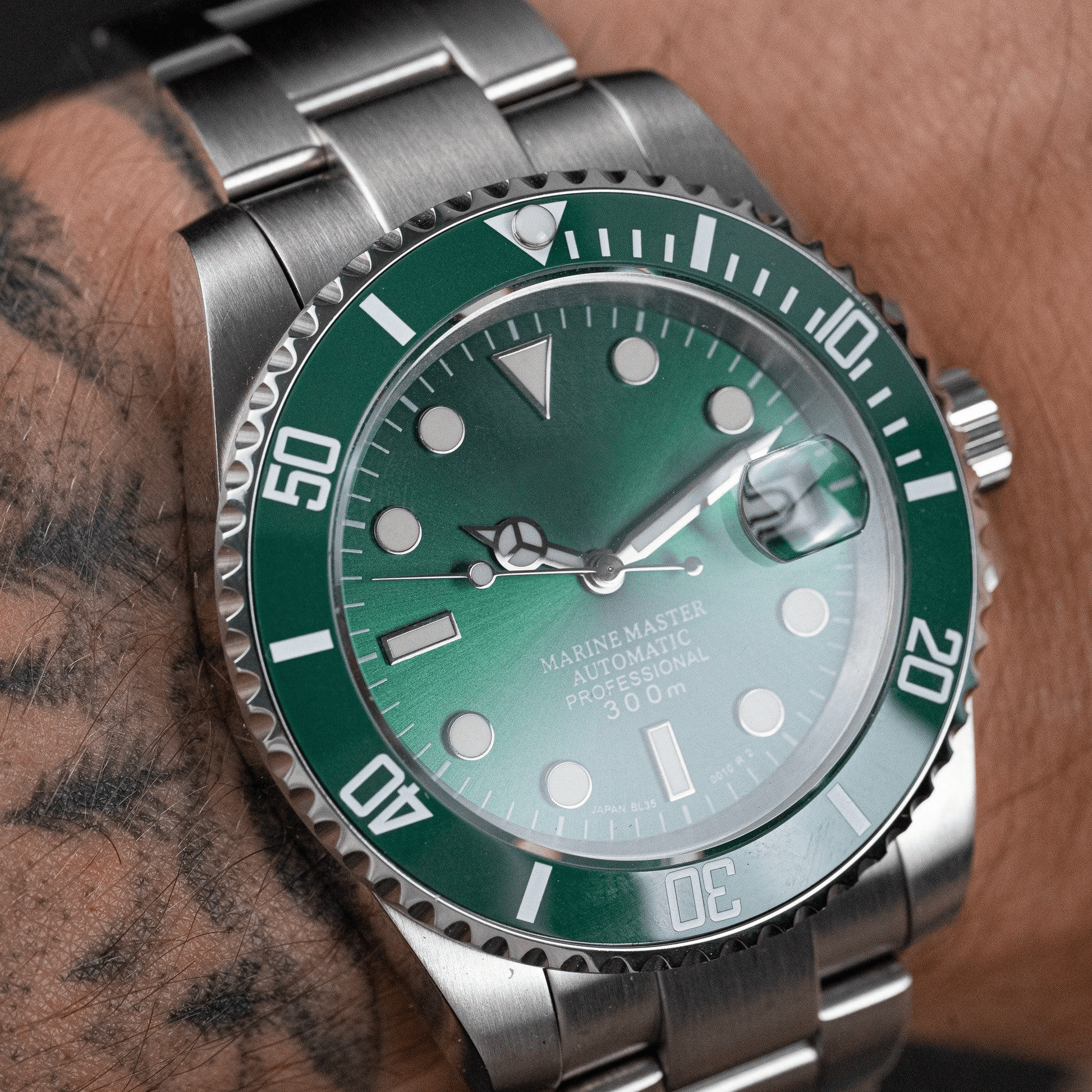 MOD SUB - HULK - MONTRE A PAPY - Montre automatique seiko mod avecjubilee