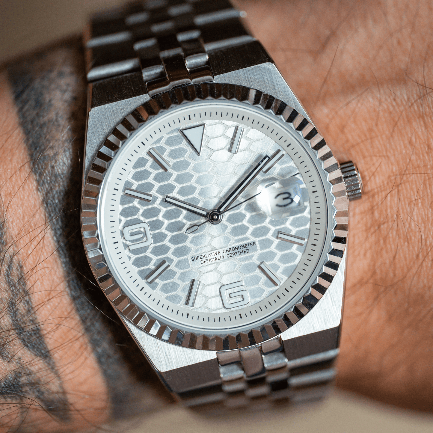 LAND DWELLER - SILVER - MONTRE A PAPY - Montre automatique seiko mod avec