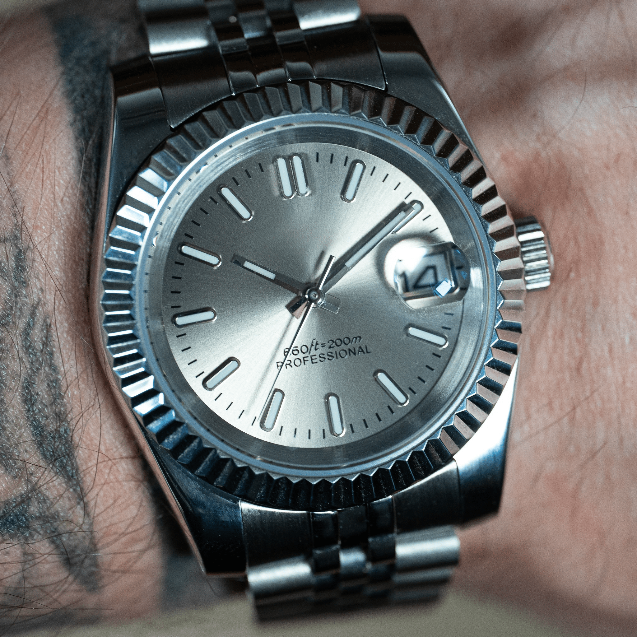 MOD DATE JUST - WHITE 2 - MONTRE A PAPY - Montre automatique seiko mod avec