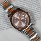 MOD DATE JUST - PINK GOLD BI TON - MONTRE A PAPY - Montre automatique seiko mod avec