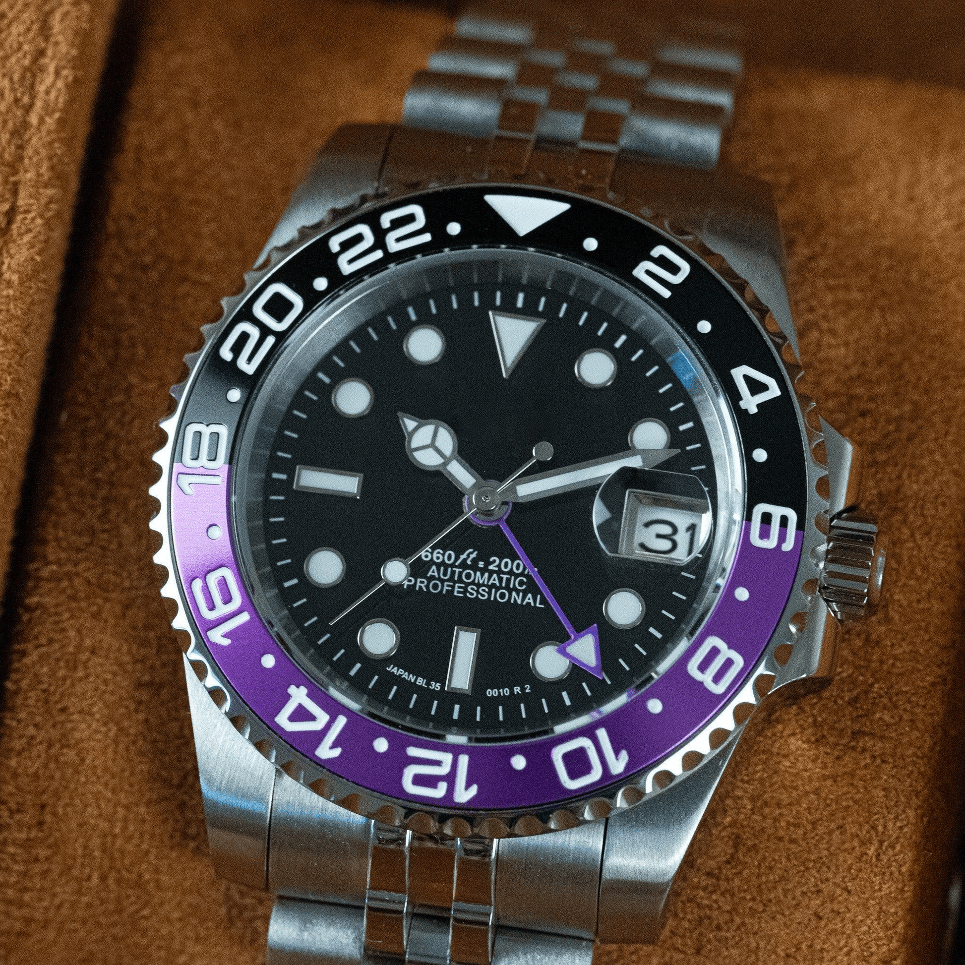 MOD GMT - JOKER - MONTRE A PAPY - Montre automatique seiko mod avec