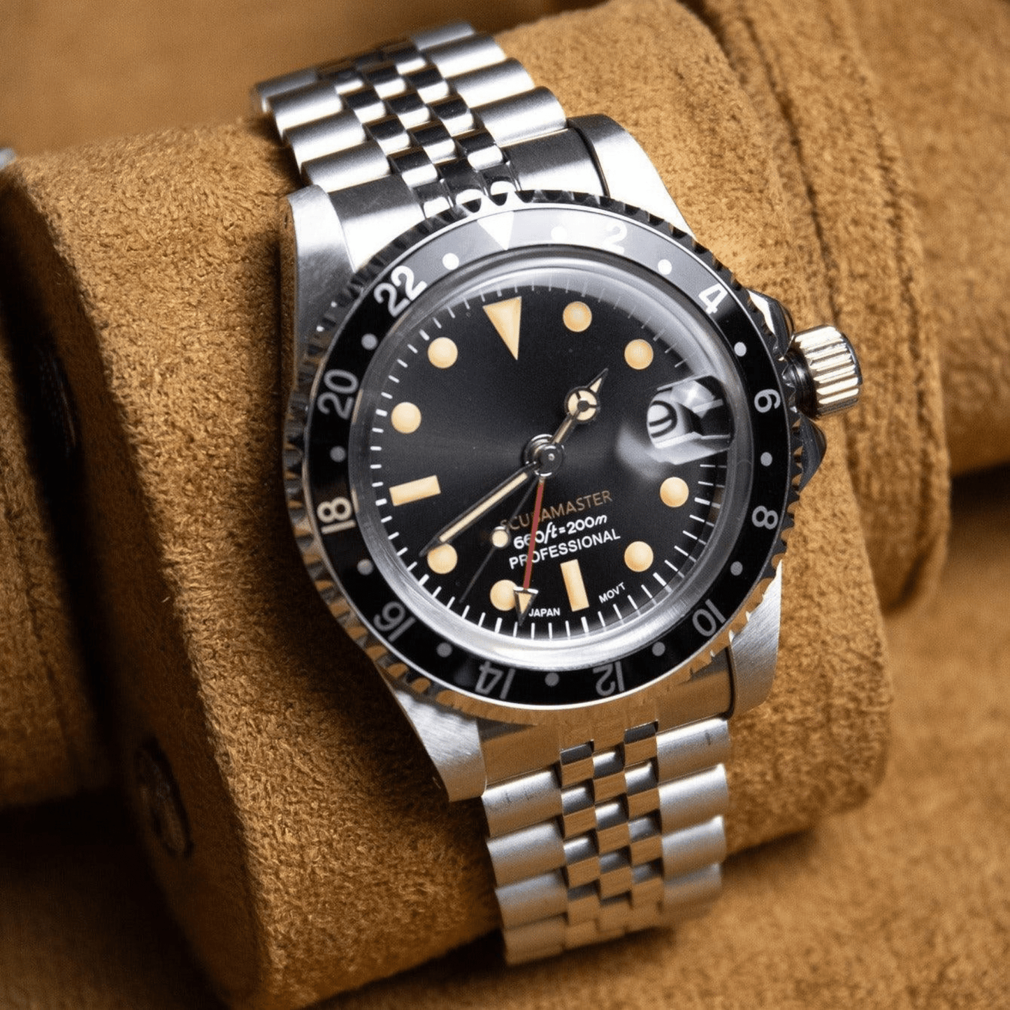 MOD VINTAGE GMT JUBILEE - MONTRE A PAPY - Montre automatique seiko mod avec